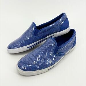 COACH BRAND - Blue Sequin Slip-On Sneakers